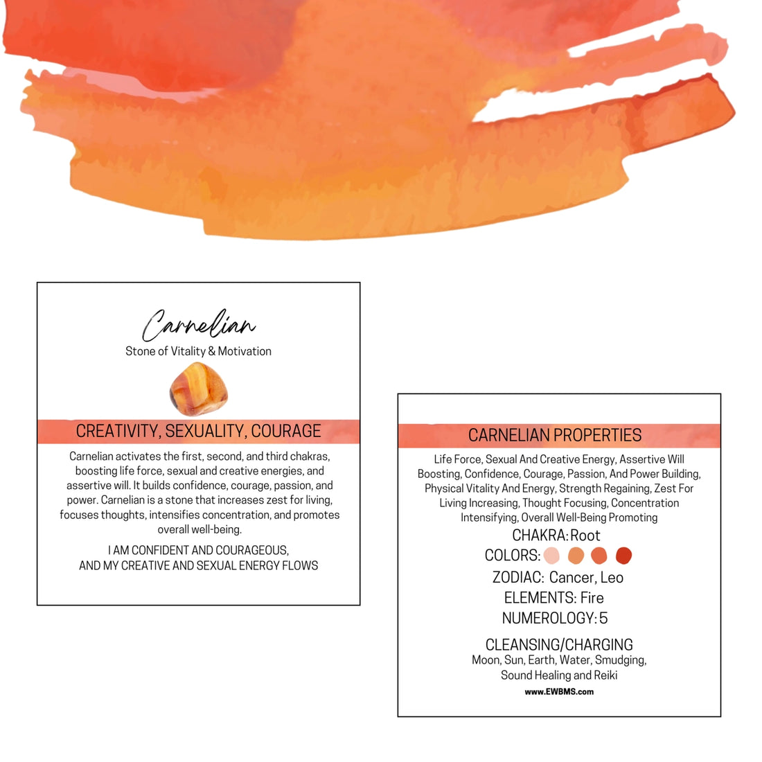 Carnelian Worry Stone