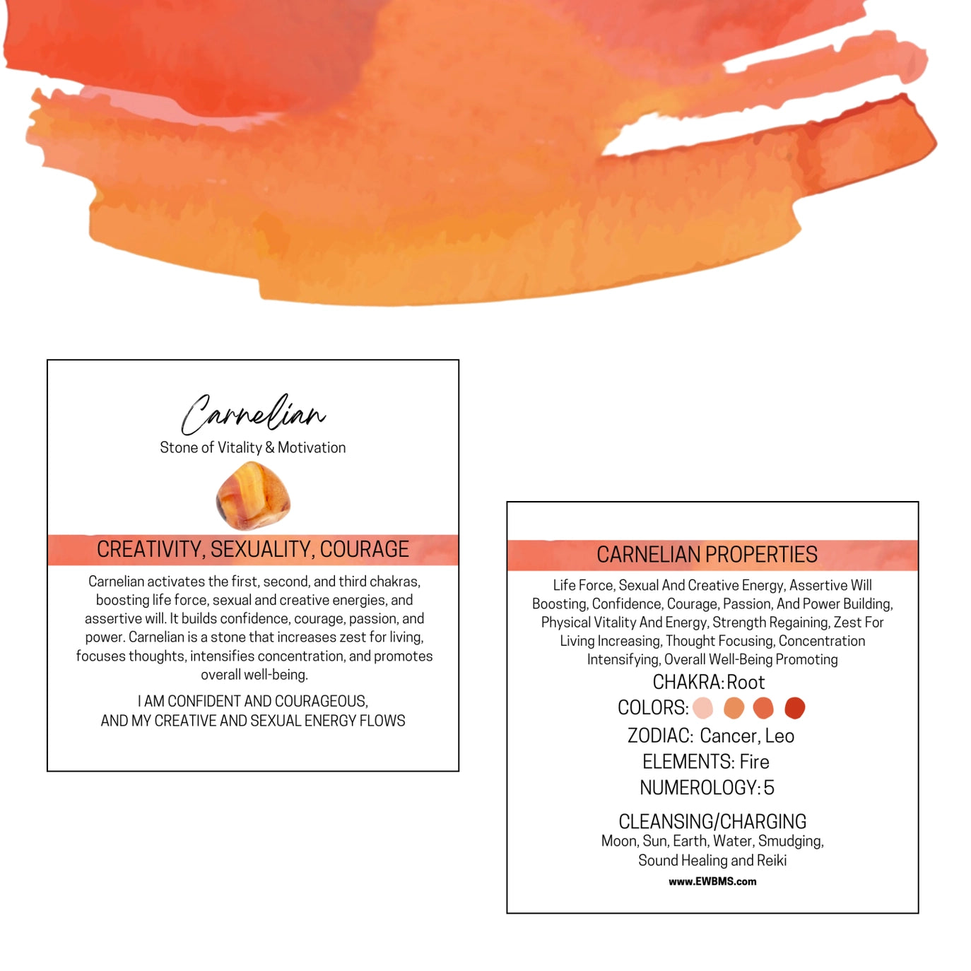 Carnelian Worry Stone