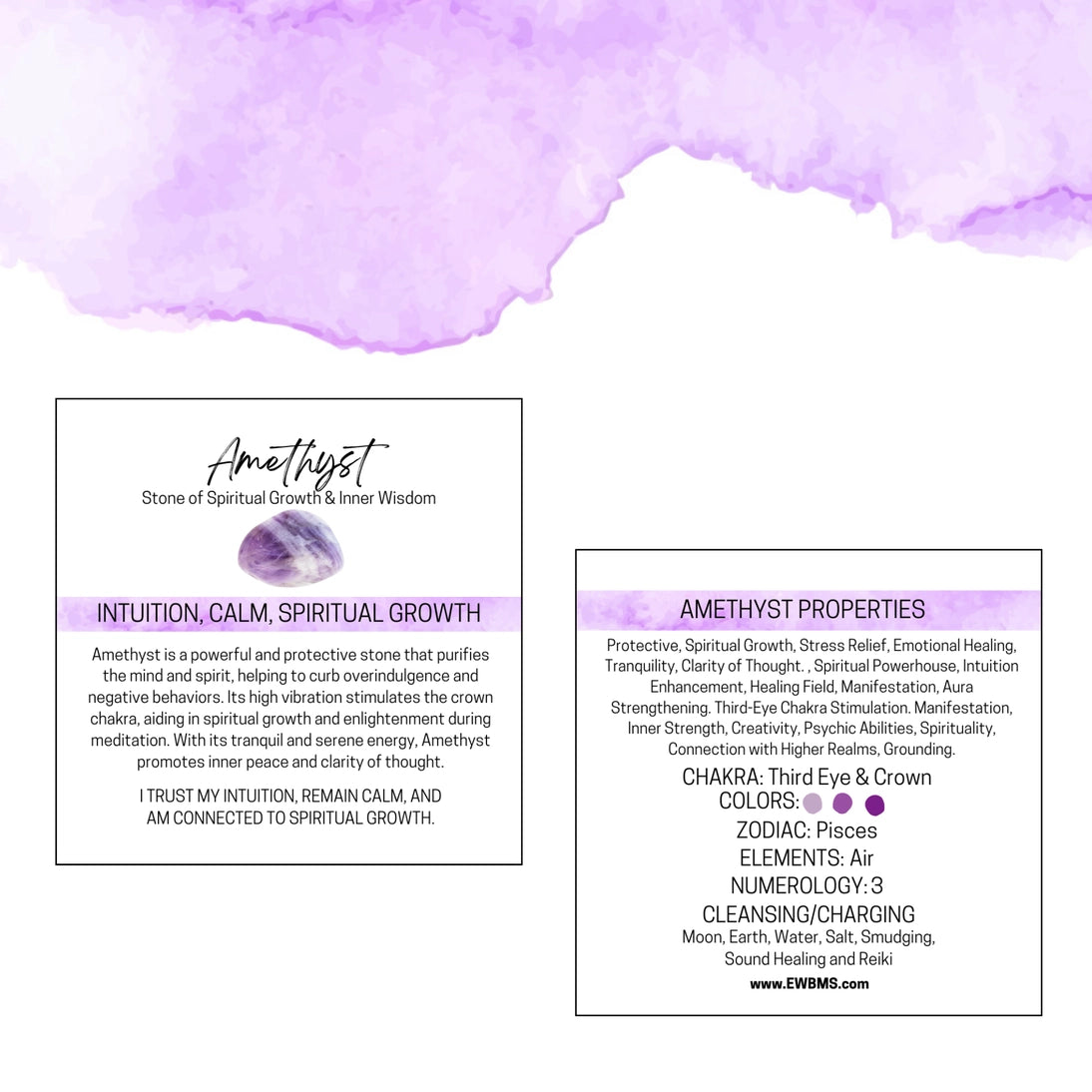 Amethyst Worry Stone