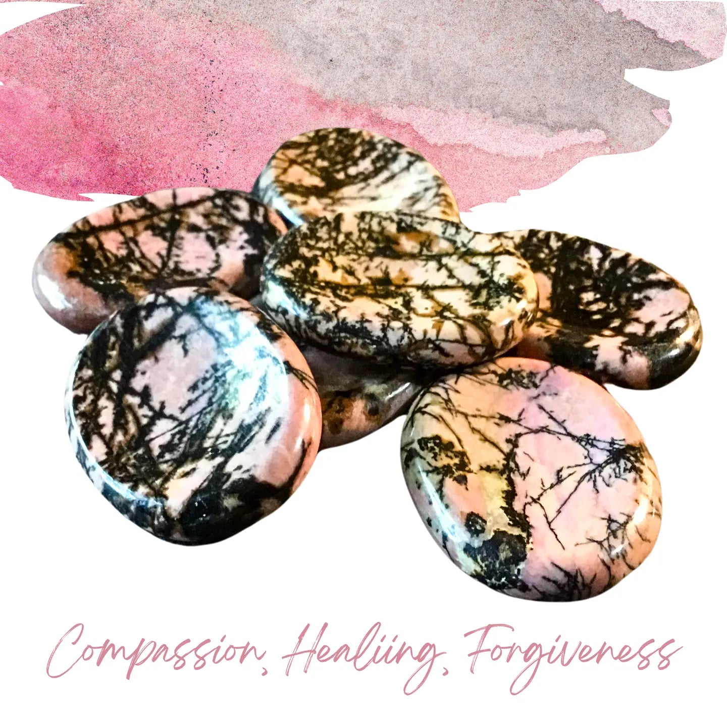 Rhodonite Worry Stone