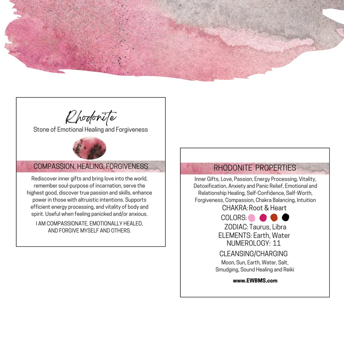 Rhodonite Worry Stone