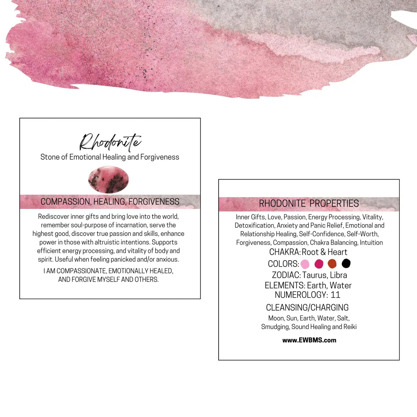 Rhodonite Worry Stone
