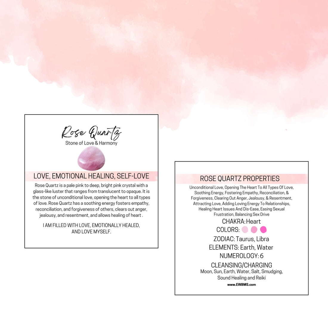 Rose Quartz Worry Stone