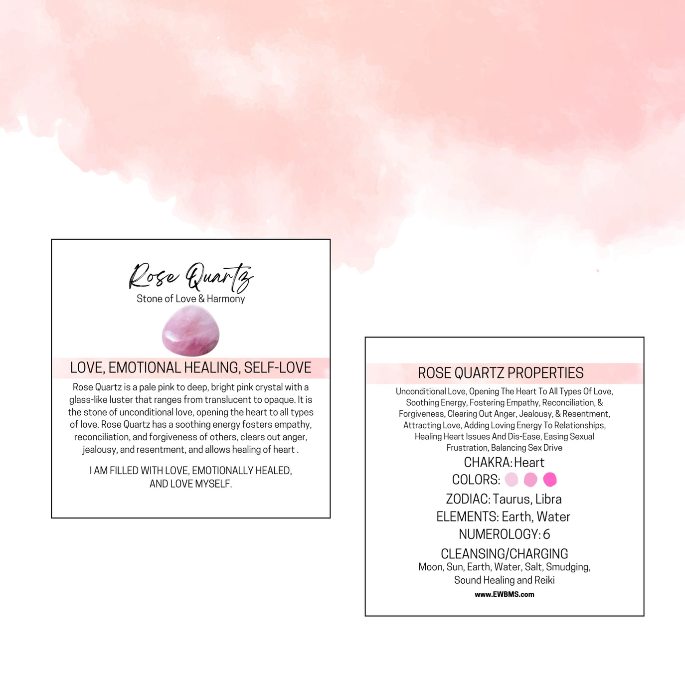 Rose Quartz Worry Stone