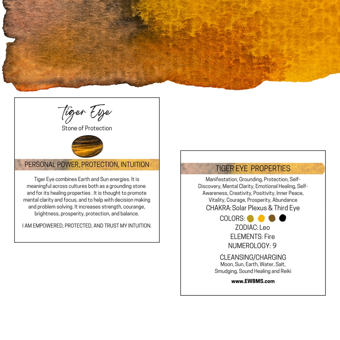 Tiger's Eye Worry Stone