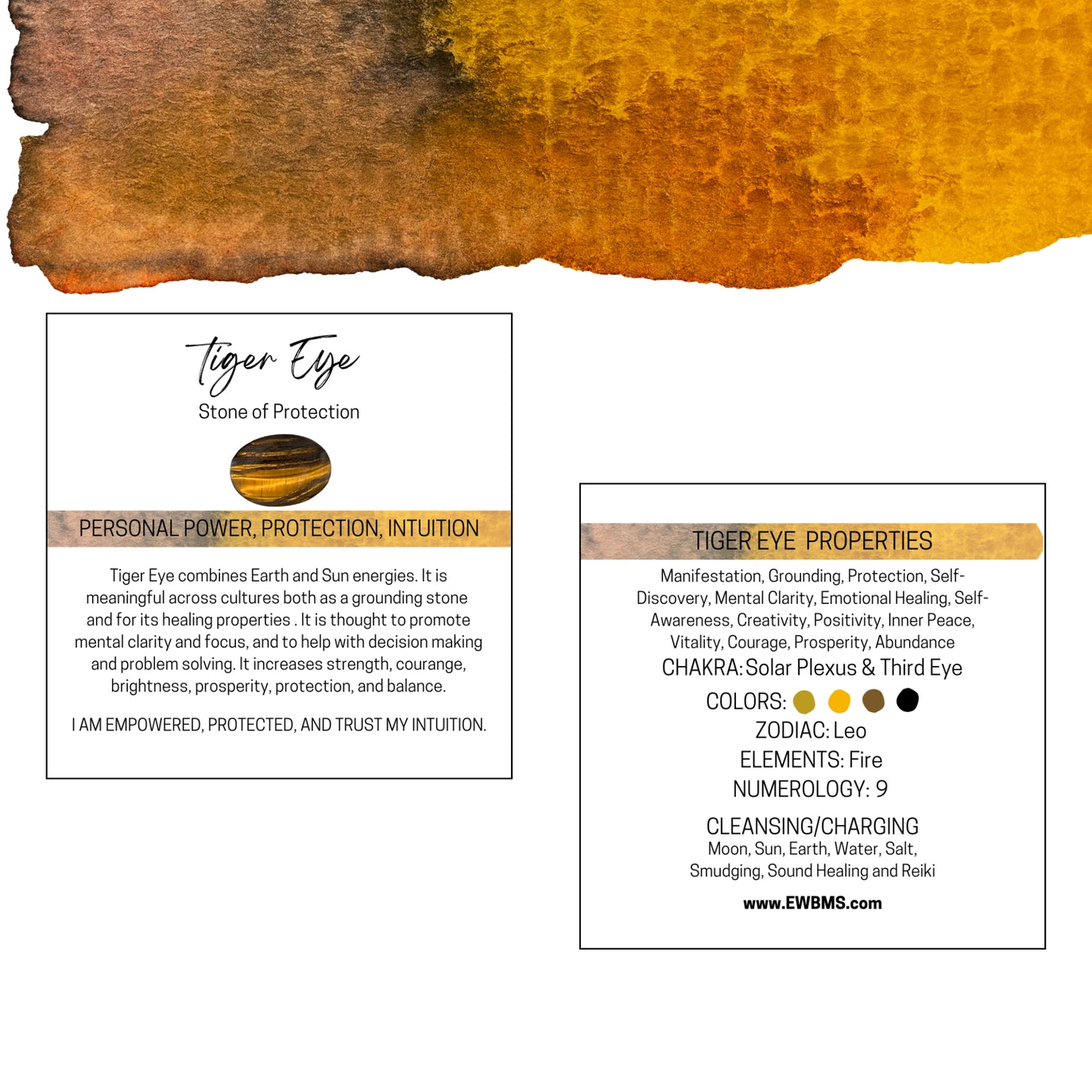 Tiger's Eye Worry Stone