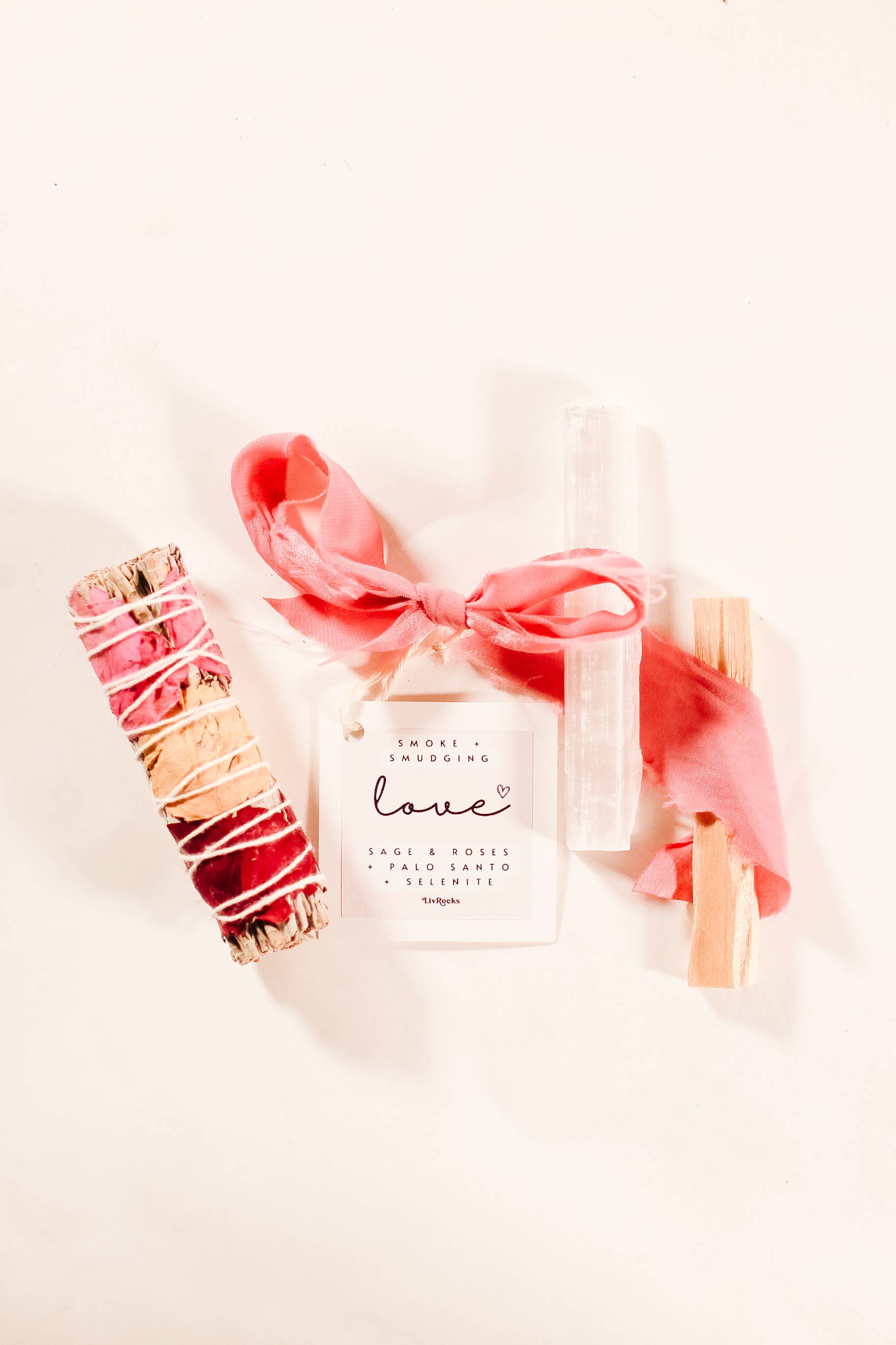 LOVE Crystal Smoke Bundles, Palo Santo, Refreshing: Love